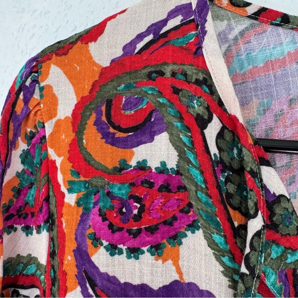 Cache Coeur Balloon Sleeve Maternity Nursing Blouse Latina Multicolor size Large - Picture 6 of 11